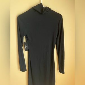 Lulu’s Black Long Sleeve Turtleneck Bodycon Dress - Never Worn with Tags
